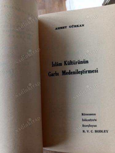 İSLAM KÜLTÜRÜNÜN GARBI MEDENİLEŞTİRMESİ