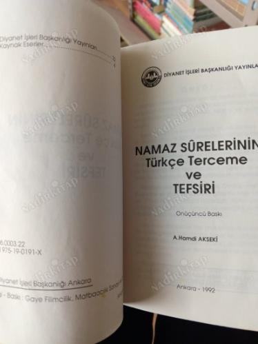 NAMAZ SURELERİNİN TÜRKÇE TERCEME VE TEFSİRİ