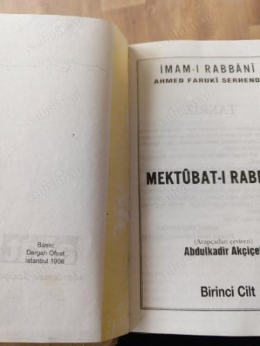 Mektubat-ı Rabbani (1. Cilt) (Ciltli)