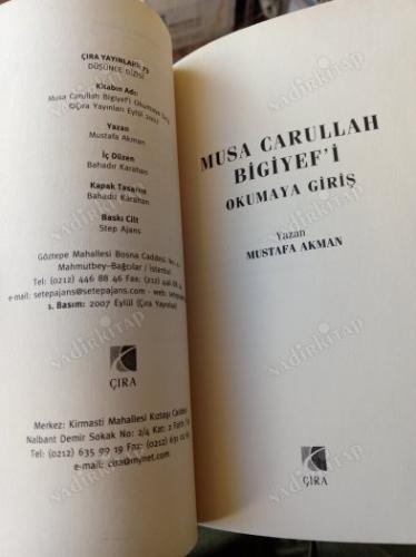 Musa Carullah Bigiyef'i ''Okumaya Giriş''