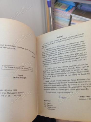 DEYİMLER SÖZLÜĞÜ ( AÇIKLAMALI ÖRNEKLİ 7500 DEYİM)