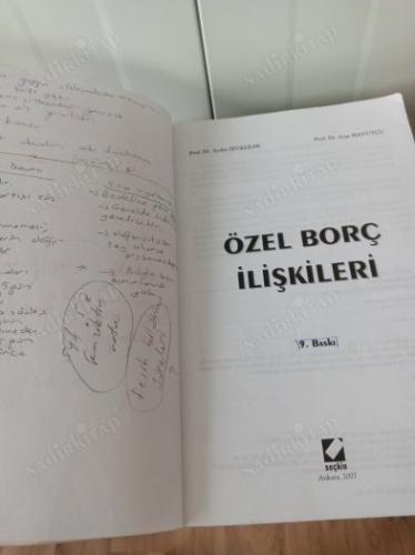 Borçlar Hukuku Özel Borç İlişkileri