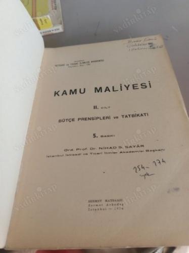 Kamu Maliyesi II. Cilt ( Bütçe Prensipleri ve Tatbikatı )