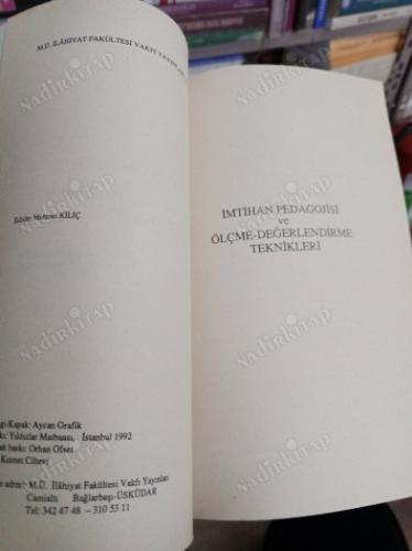 İMTİHAN PEDAGOJİSİ VE ÖLÇME DEĞERLENDİRME TEKNİKLERİ