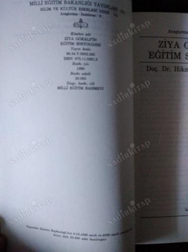 ZİYA GÖKALP'İN EĞİTİM SOSYOLOJİSİ