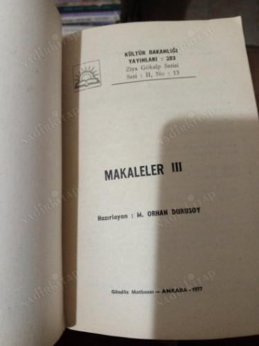 Makaleler 3 (Milli Tetebbular Mecmuası'ndaki Makaleler)