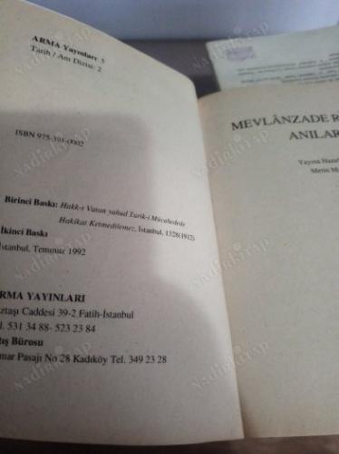 Mevlanzade Rıfat'in Anıları