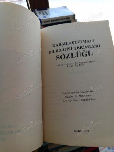 Karşılaştırmalı Dilbilgisi Terimleri Sözlüğü. Türkiye Türkçesi, Azerbaycan Türkçesi, Rusça, İngilizce
