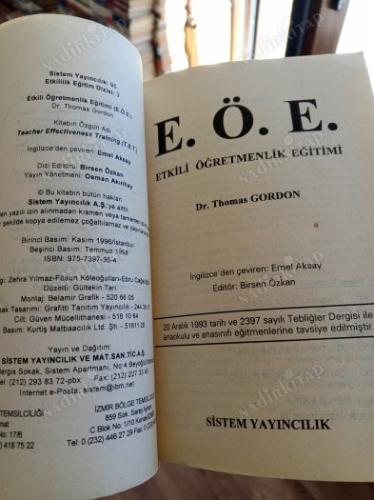 E.Ö.E. - ETKİLİ ÖĞRETMENLİK EĞİTİMİ