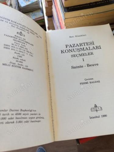 Pazartesi Konuşmaları - Seçmeler I-II