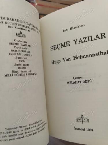 SEÇME YAZILAR