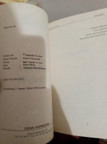Filistin'de Zafer Tarlaları - İntifada Dersleri