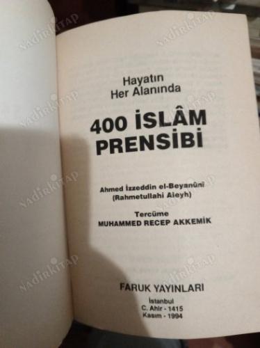 HAYATIN HER ALANINDA 400 İSLAM PRENSİBİ