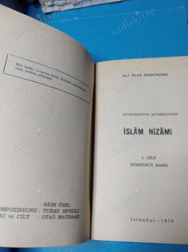SÜLEYMANİYE MİNBERİNDEN İSLAM NİZAMI 1.CİLT