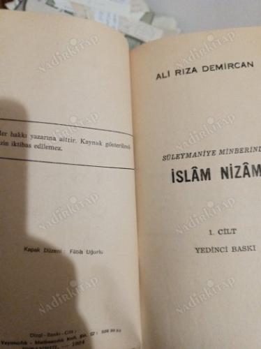 SÜLEYMANİYE MİNBERİNDEN İSLAM NİZAMI 1.CİLT