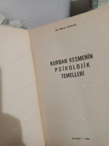 KURBAN KESMENİN PSİKOLOJİK TEMELLERİ