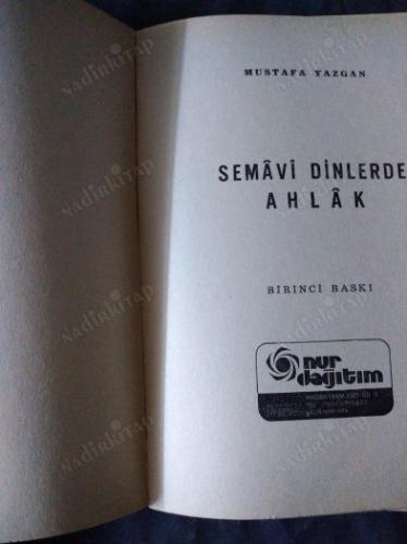 Semavi Dinlerde Ahlak