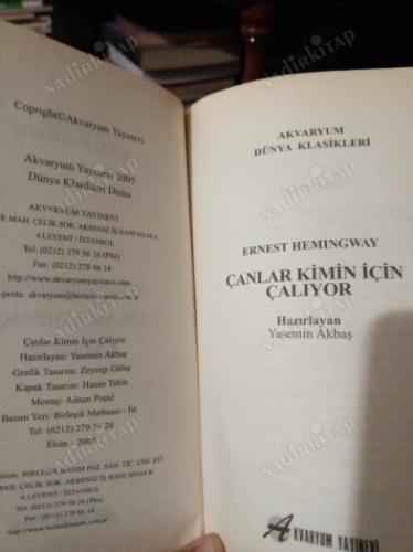 ÇANLAR KİMİN İÇİN ÇALIYOR