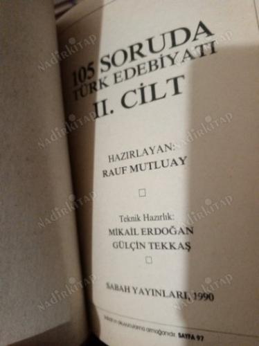 105 SORUDA TÜRK EDEBİYATI 2. CİLT