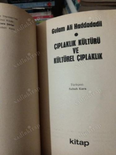 ÇIPLAKLIK KÜLTÜRÜ ve KÜLTÜREL ÇIPLAKLIK