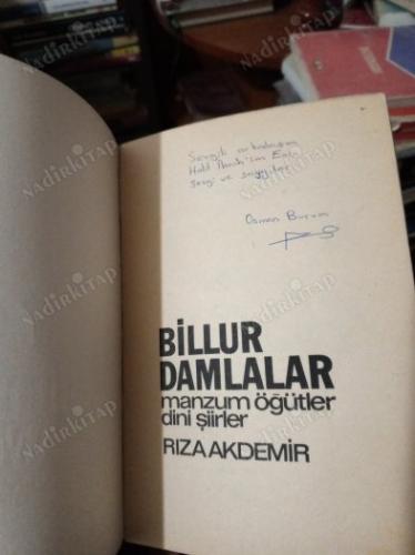 BİLLUR DAMLALARI MANZUM ÖĞÜTLER DİNİ ŞİİRLER