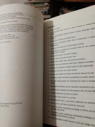 FOR AND AGAINST AN ORAL PRACTICE BOOK FOR ADVANCED STUDENTS OF ENGLISH