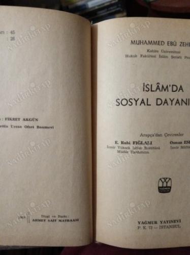 İSLAM'DA SOSYAL DAYANIŞMA ( CİLTLİ )