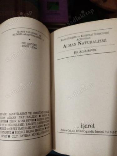 Sanayileşme Edebiyat İlişkileri Açısından Alman Naturalizmi