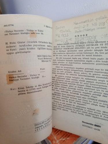 Türkçe Deyimler, Türkçe ve Edebiyat Terimleri Sözlüğü