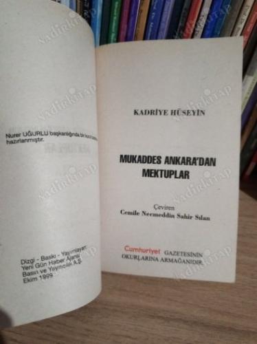 MUKADDES ANKARA'DAN MEKTUPLAR