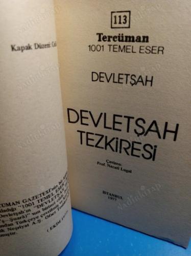 Devletşah Tezkiresi (Tezkire-i Devletşah) Cilt: 3