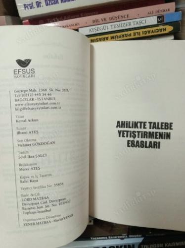 AHİLİKTE TALEBE YETİŞTİRMENİN ESASLARI