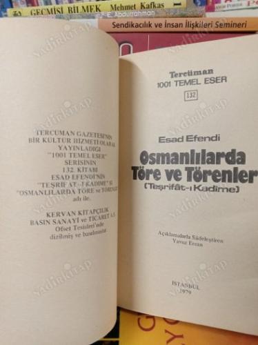 OSMANLILARDA TÖRE VE TÖRENLER - TEŞRİFAT-I KADİME