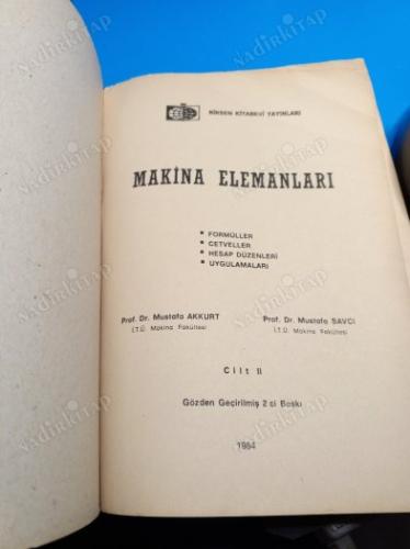 MAKİNA ELEMANLARI CİLT II (2) / FORMÜLLER - CETVELLER - HESAP DÜZENLERİ - UYGULAMALARI