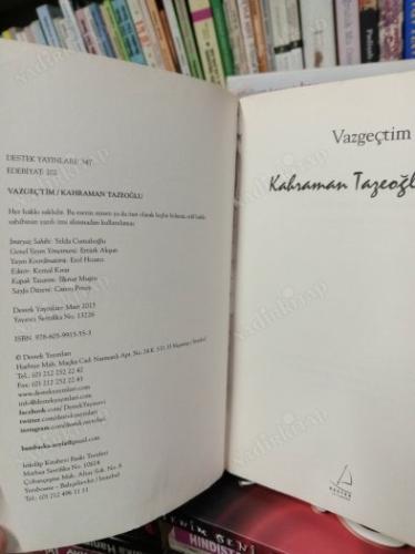Vazgeçtim