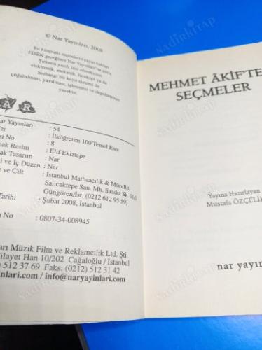 MEHMET AKİFTEN SEÇMELER