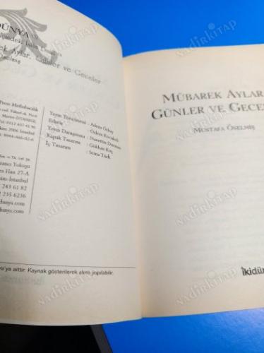 MÜBAREK AYLAR, GÜNLER, GECELER VE DUALARI