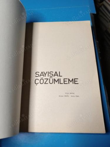 SAYISAL ÇÖZÜMLEME CİLT I