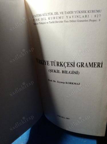 TÜRKİYE TÜRKÇESİ GRAMERİ ŞEKİL BİLGİSİ