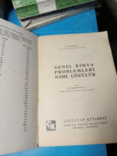 GENEL KİMYA PROBLEMLERİNASIL ÇÖZÜLÜR ?