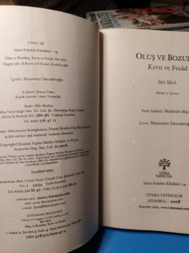 OLUŞ VE BOZULUŞ ''Kitâbuş Şifâ'' - Kevn ve Fesâd
