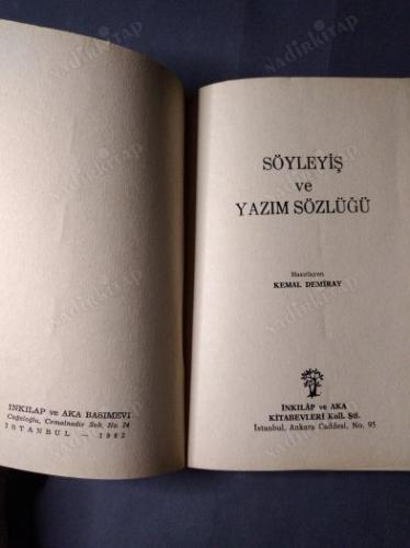 Söyleyiş ve Yazım Sözlüğü