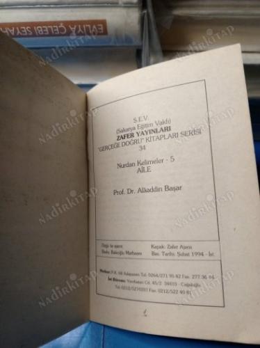 nur'dan kelimeler 5 aile zafer yayınları gerçeğe doğru kitapları 3 2.BASKI
