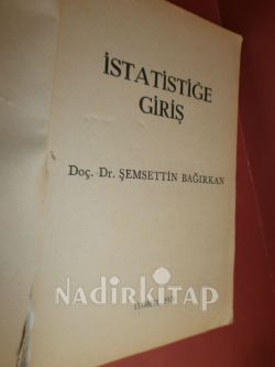 İSTATİSTİĞE GİRİŞ