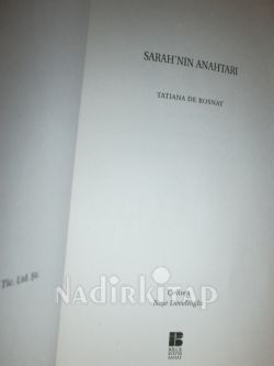 SARAH NIN ANAHTARI** BİRİNCİ BASIM **