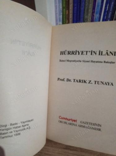 Hürriyetin İlanı İkinci Meşrutiyetin Siyasi Hayatına Bakışlar