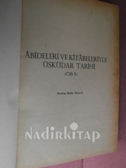 ABİDELERİ VE KİTABELERİYLE ÜSKÜDAR TARİHİ 2 CİLT TAKIM