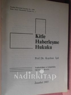 KİTLE HABERLEŞME HUKUKU