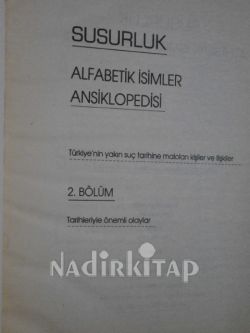 SUSURLUK ALFABETİK İSİMLER ANSİKLOPEDİSİ