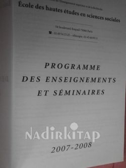 PROGRAMME DES ENSEIGNEMENTS ET SEMINAIRES